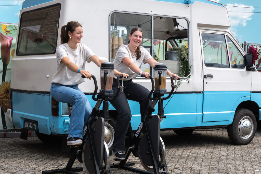 Smoothiefiets met smoothie foodtruck
